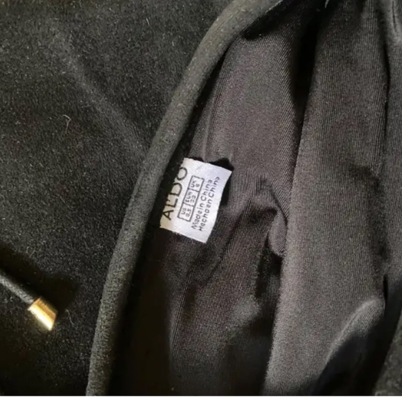 Black Suede Aldo Over-the-knee Boot Block heel Thigh High Boots - Picture 3 of 5